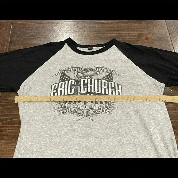 Eric Church Concert 3/4  Baseball Shirt - Picture 5 of 6